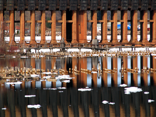 Ore Dock reflection, photo by Kim Nixon
